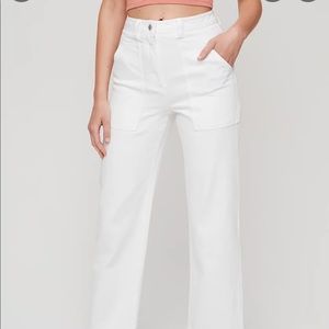 Aritzia Wilfred Free Modern Utility Pant - White - Size 2